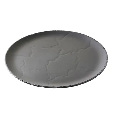 Блюдо для пиццы «Базальт» керамика D=285,H=20мм черный,матовый, изображение 2