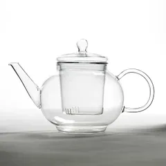 Teapot glass 1l ,H=14,L=22cm clear