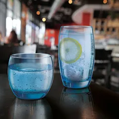 Хайбол (стакан) «Сальто Айс Блю» стекло 350мл D=76,H=121мм синий, изображение 2