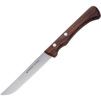 Нож универсальный «Кузинье» сталь,дерево ,H=50,L=220/100,B=15мм коричнев.,металлич.