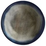 Тарелка глубокая «Нанокрем Дарк Блю» фарфор D=210,H=38мм тем.син.,зелен.