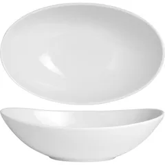 Salad bowl for compliment “Varik” oval  porcelain  177 ml  D=95, L=152mm  white