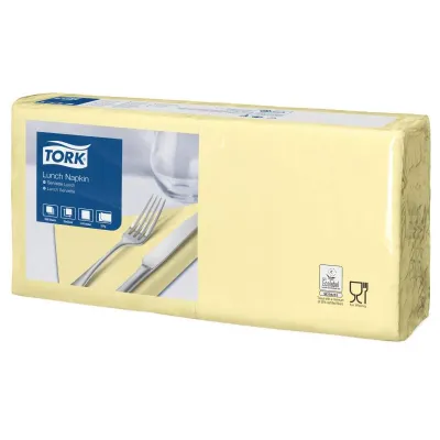 Салфетки бумажные Tork  33*33 шампань, 2 слоя, листов 200/в коробе 10
