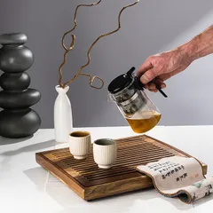 Чайник заварочный «Гунфу» с фильтром термост.стекло,поликарбонат 0,5л D=85,H=145,L=140мм прозр., изображение 3