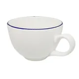 Чашка 230 мл, белая с синим кантом