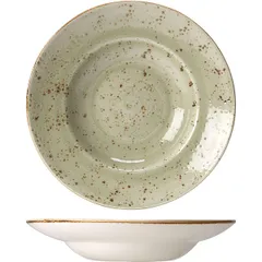 Pasta plate “Kraft Green”  porcelain  320 ml  D=27, H=5cm  green.