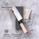 Нож кухонный «Киото» двусторонняя заточка сталь нерж.,дерево ,L=29,5/16,5см, изображение 10