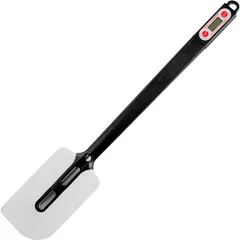 Kitchen spatula with thermometer “Elveo” (-20+200C)  silicone, plastic , L=385, B=69mm  black, white