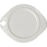 Тарелка «Хэппи» с держателем для бокала фарфор ,L=27,B=23см белый