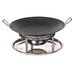 Набор для подачи саджа без крышки 2 предмета сталь нерж.,тефлон D=34,H=23см серебрист., изображение 4