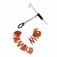 Нож для декор. нарезки овощей сталь нерж.,пластик ,L=15,B=4см черный,металлич.