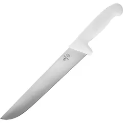 Knife for slicing meat  stainless steel, plastic , L=24cm  white, metal.