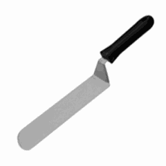 Spatula for hamburgers  plastic, stainless steel , L=370/205, B=70mm  metallic, black