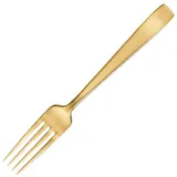 Вилка десертная «Флэт» сталь нерж. ,L=18см золотой