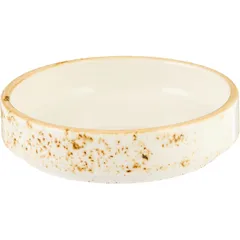 Салатник «Крафт Вайт» фарфор 150мл D=102,H=26мм белый,коричнев.