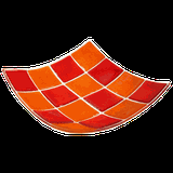 Блюдо сервировочное «Каро» ,L=30,B=30см оранжев.,красный