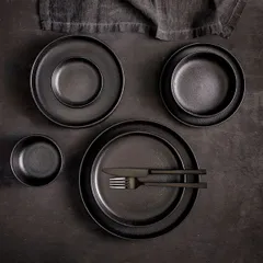 Тарелка «Юниверс» фарфор D=19см черный, изображение 3