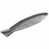 Блюдо сервировочное для рыбы «Фиш&Фиш» алюмин. ,H=15,L=450,B=110мм серебрист.