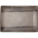 Блюдо «Арборесценс» прямоугольное фарфор ,H=24,L=320,B=230мм серый