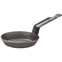 Pancake pan white steel D=120,H=22,L=240mm gray