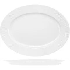 Dish “Zhansan” oval  porcelain ,H=18,L=290,B=220mm white