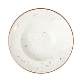Тарелка для пасты «Париж» фарфор 400мл D=27см белый,коричнев.