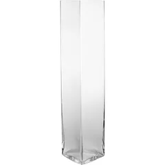 Ваза для цветов «Квадрат» стекло ,H=50,L=10,B=10см прозр.