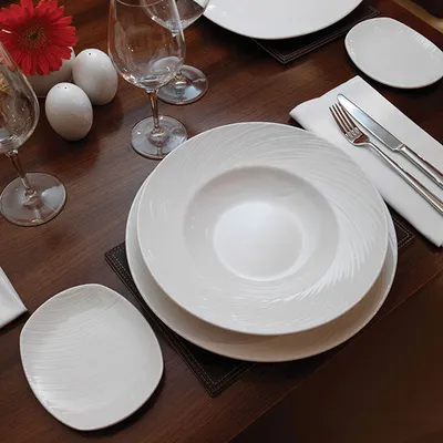 Тарелка глубокая «Спайро» фарфор 370мл D=27,H=5см белый, Объем по данным поставщика (мл): 370, изображение 11