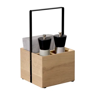 Подставка для мельниц для специй «Вало» дуб ,H=28,L=15,B=15см св. дерево, изображение 2