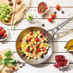 Сковорода сталь нерж. D=20,H=4см металлич., изображение 2