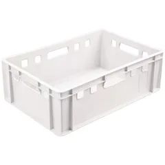 Ящик для продуктов с ручками (от -30 до +60°C) полиэтилен 40л ,H=20,L=60,B=40см белый