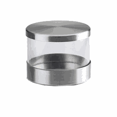 Банка с крышкой стекло,сталь нерж. 406мл