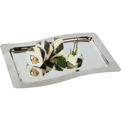 Rectangular tray “Swing”  stainless steel , L=28.5, B=20cm  silver.