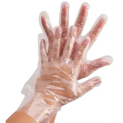 Gloves[100pcs] polyethylene transparent.