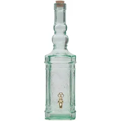 Jar-container with tap with stopper “Bottle”  glass  3.4 l , H = 47 cm