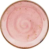 Тарелка «Крафт Распберри» мелкая фарфор D=25,H=3см розов.,коричнев.