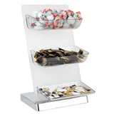 Стойка фуршетная на 3 емкости пластик,акрил ,H=43,L=26,B=18см белый