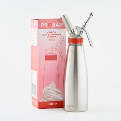 Сифон для сливок «Пробар» сталь нерж. 1л, изображение 3