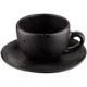 Чайная пара «Оникс» керамика 200мл D=150,H=65мм черный, изображение 2