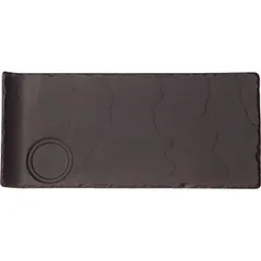 Блюдо для подачи «Базальт» фарфор ,H=15,L=290,B=134мм черный