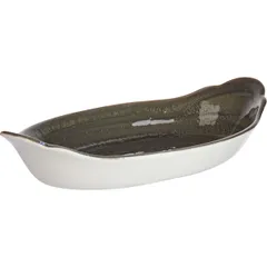 Oval baking dish “Revolution Granite”  porcelain  350 ml , H=40, L=307, B=177mm  gray, brown.