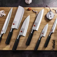 Нож кухонный «Токио» односторонняя заточка сталь нерж.,пластик ,L=220/105,B=35мм, изображение 3