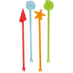 Cocktail stirrers “Sea cocktail” with fork[100pcs] plastic ,L=18.5cm multi-colored.
