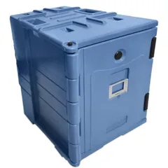 Thermal container with front loading polyethylene ,H=62,L=65,B=45cm blue