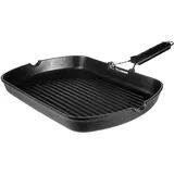 Rectangular grill pan. “Prootel” cast aluminum, plastic ,H=4,L=34,B=24cm black