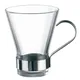 Чашка чайная «Эпсилон» с металлическим подстаканником стекло 320мл D=93,H=112мм прозр.