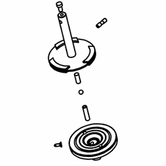 Clutch assembly for 7010424 steel D=68,H=85mm metal.