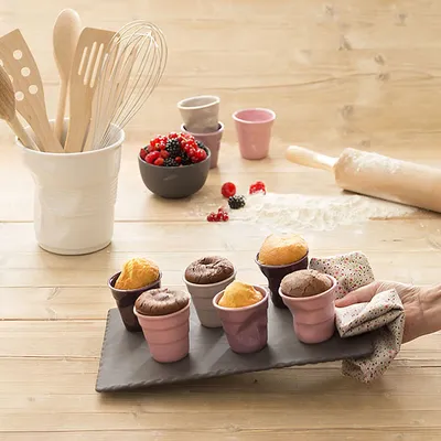 Стакан для эспрессо «Фруассэ» фарфор 80мл D=65,H=60мм фиолет., изображение 5