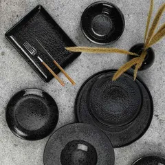 Тарелка «Нанокрем Блэк» мелкая фарфор D=250,H=25мм черный, изображение 2