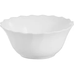 Salad bowl “Trianon” glass 300ml D=125,H=55mm white